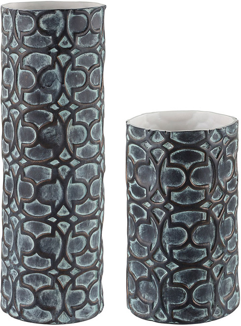 Uttermost 18098 Baltra Modern Bronze Patina Vases