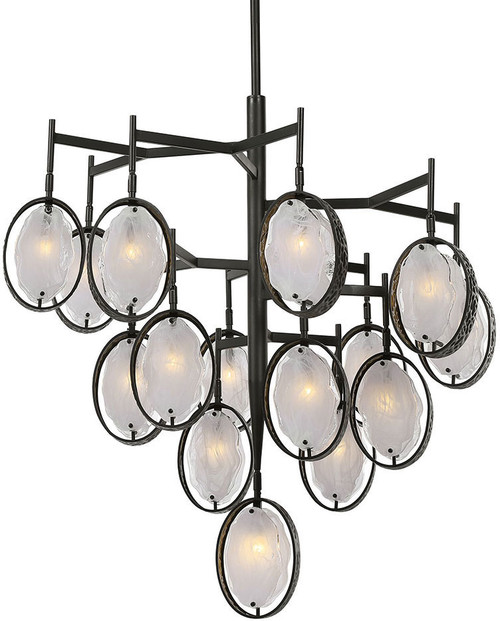 Uttermost 21344 Maxin Modern Dark Hammered Bronze Chandelier Light