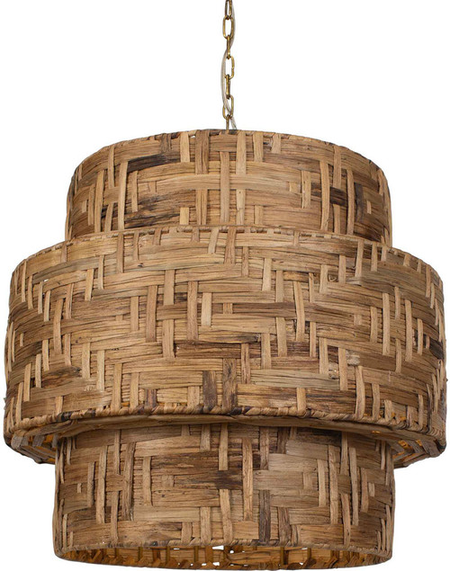 Uttermost 21618 Water Hyacinth Contemporary Antique Brass Hanging Light