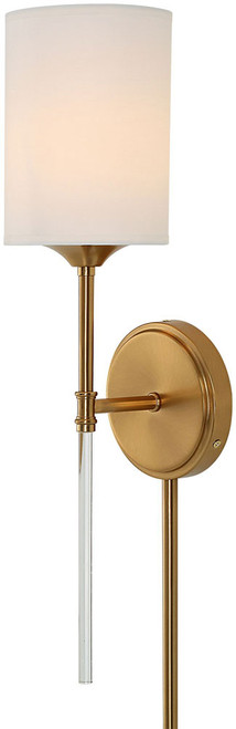 Uttermost 22579 Awyr Modern Warm Brass Wall Sconce Light