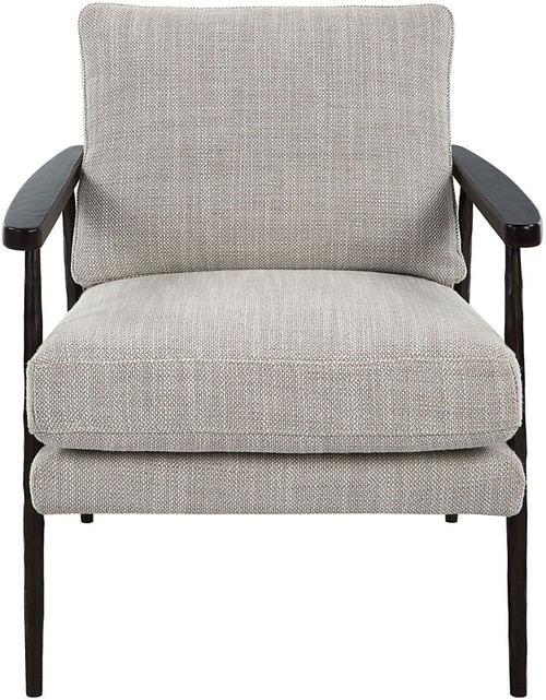 Uttermost 23828 Sebastian Modern Dark Bronze With Dark Walnut Chair