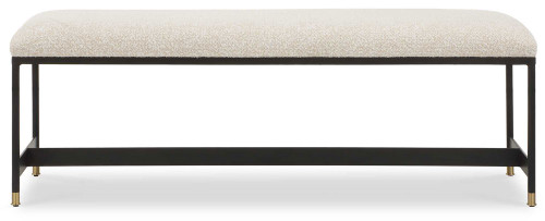 Uttermost 23925 Halston Modern Upholstered White Bench