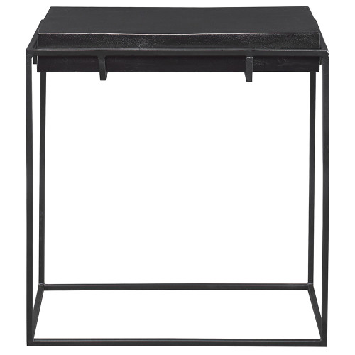 Uttermost 25106 Telone Contemporary Dark Oxidized Black Side Table