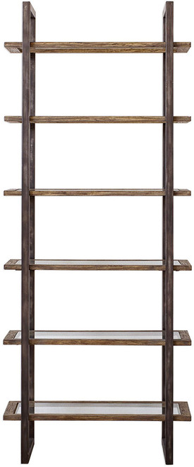 Uttermost 25440 Olwyn Aged Steel Industrial Etagere