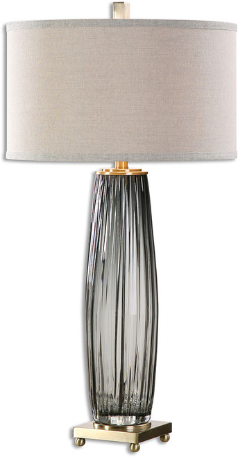 Uttermost 26698-1 Vilminore Gray Glass Table Lamp