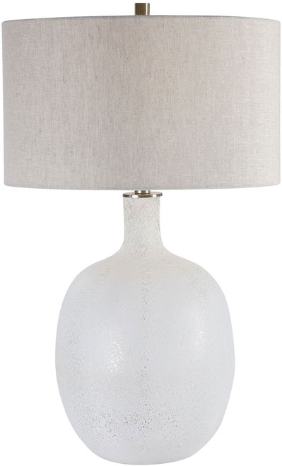 Uttermost 28469-1 Whiteout Mottled Aged White Lighting Table Lamp