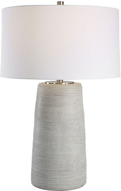 Uttermost 30103 Mountainscape Brushed Nickel Ceramic Side Table Lamp