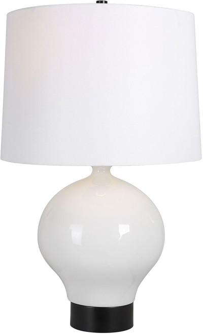 Uttermost 30182-1 Collar Modern Satin Black Table Lamp Lighting