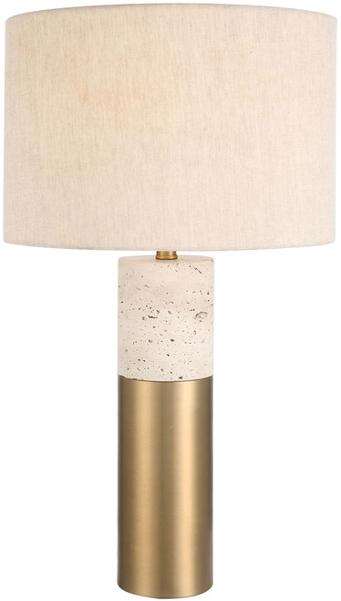 Uttermost 30201-1 Gravitas Modern Plated Brushed Brass Lighting Table Lamp