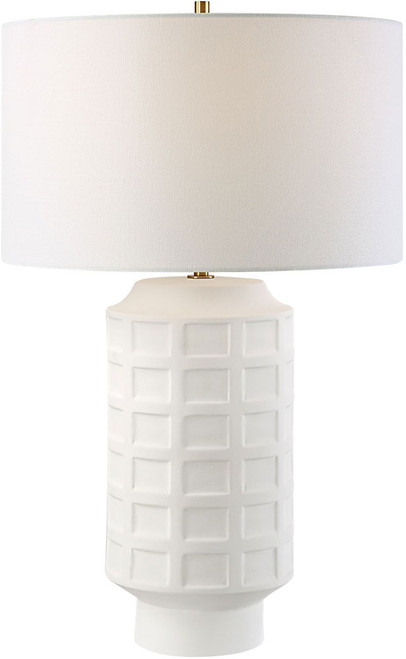 Uttermost 30239 Window Modern Chalk White Glaze Table Light