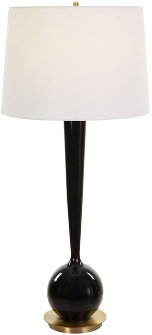 Uttermost 30286 Brielle Contemporary Polished Black Table Lighting