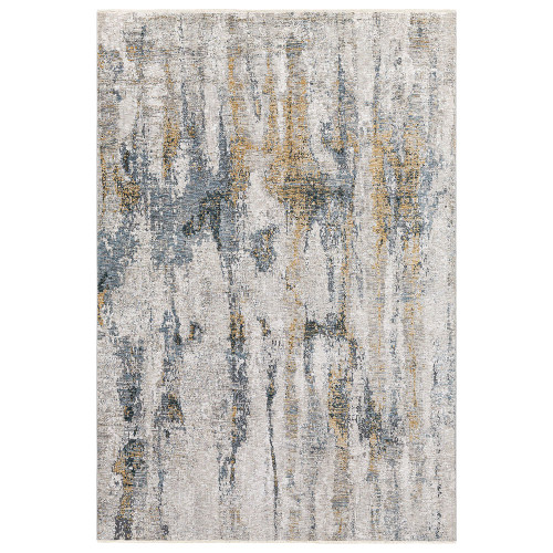 Uttermost 71506-9 Ladoga Modern Light Beige, Cream, Denim Blue and Gray 108" Rug