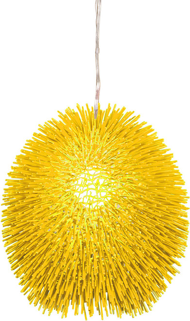 Varaluz 169P01YE Urchin Contemporary Un-Mellow Yellow Ceiling Pendant Light