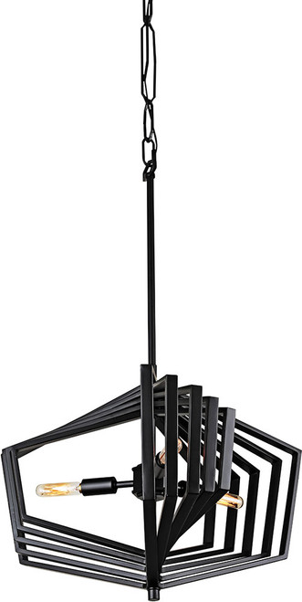Varaluz 262P03BL Gymnast Modern Black 20" Drop Lighting