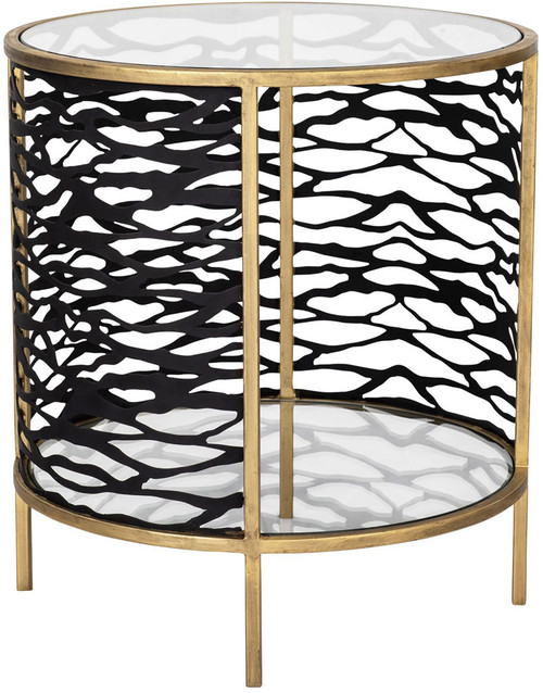 Varaluz 348TE18HGCB Kato Contemporary Havana Gold / Carbon End Table