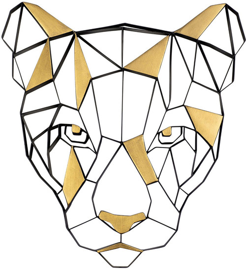 Varaluz 425WA83 Geometric Animal Kingdom Contemporary Matte Black / Antique Gold Leaf Wall Art