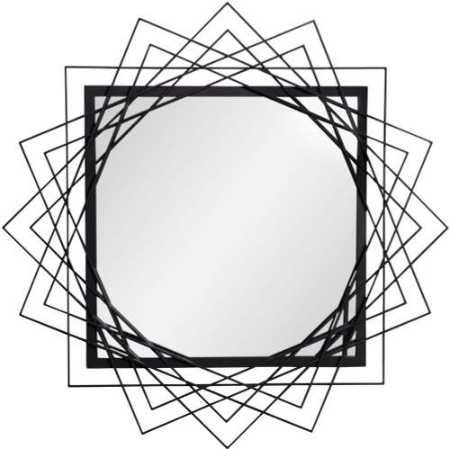 Varaluz 446MI42MB Lexicon Contemporary Matte Black Mirror