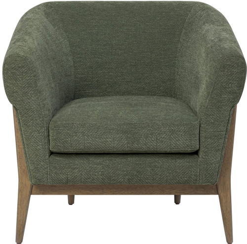 Varaluz 515CH32B Melrose Contemporary Harvest Oak / Green Accent Chair