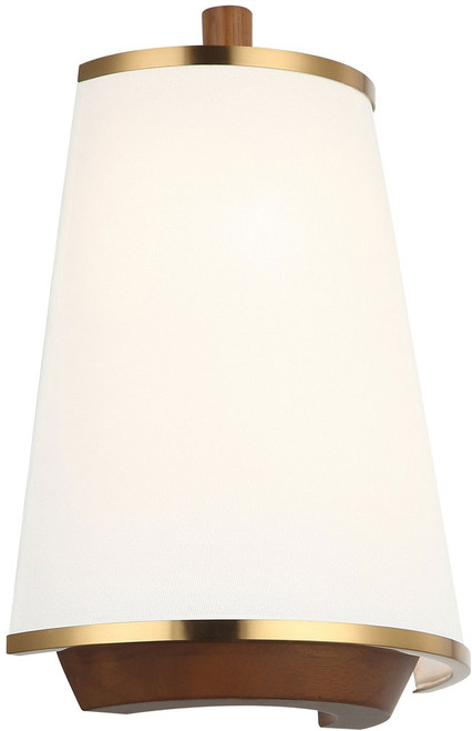 Varaluz 520W02SBW Desert Flyer Modern Satin Brass / Medium Walnut Lighting Wall Sconce