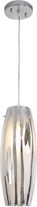 Varaluz AC1070 Chroman Empire Modern Chrome Mini Drop Lighting Fixture