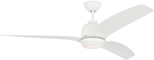 Visual Comfort Fan 3AVLCR60RZWD Avila Coastal Modern Matte White LED 60" Home Ceiling Fan