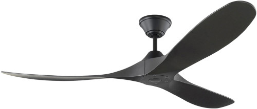 Visual Comfort Fan 3MGMR52MBKMBK Maverick Coastal Contemporary Midnight Black Indoor/Outdoor 52" Ceiling Fan
