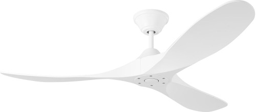 Visual Comfort Fan 3MGMR52RZW Maverick Coastal Modern Matte White Interior/Exterior 52" Home Ceiling Fan