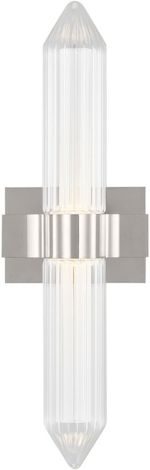 Visual Comfort Modern 700BCLGSN23N-LED927 Langston Contemporary Polished Nickel LED Vanity Light Fixture