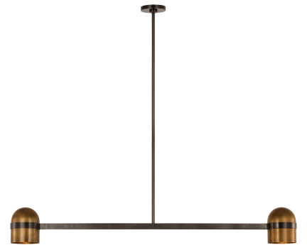 Visual Comfort Modern AKLS33627BDZ/BWB Octavia Modern Blackened Bronze / Bright Worn Brass LED Kitchen Island Light