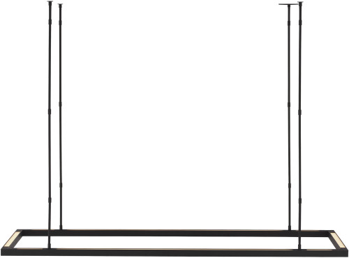 Visual Comfort Modern MDLS18727B Stagger Halo Modern Nightshade Black LED 49.5" Island Light Fixture