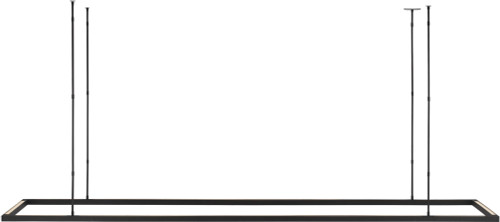 Visual Comfort Modern MDLS18627B Stagger Halo Modern Nightshade Black LED 84" Island Lighting