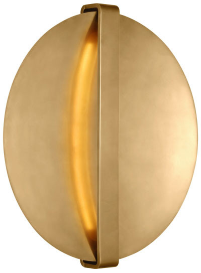 Visual Comfort Modern PBWS35327NB/NB Cymbal Contemporary Natural Brass LED Wall Lighting