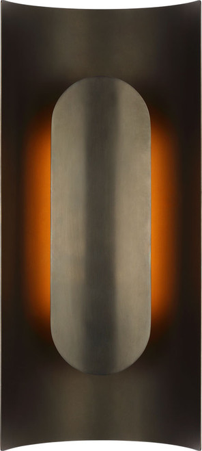 Visual Comfort Modern PBWS50227BZ Shielded Modern Bronze LED Wall Sconce Light