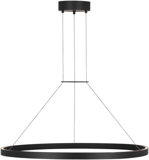 Visual Comfort Modern SLCH14930B Fiama Contemporary Matte Black LED Pendant Lighting