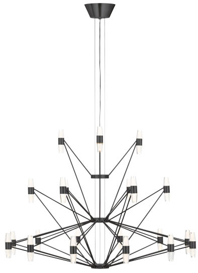 Visual Comfort Modern SLCH24627BZ Lassell Modern Dark Bronze LED Ceiling Chandelier