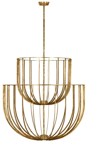 Visual Comfort Modern SLCH33027PAB Sanchi Contemporary Polished Antique Brass LED Pendant Light Fixture