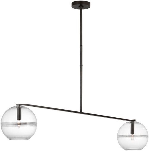 Visual Comfort Modern SLCH356CBF Lowing Contemporary Blackened Forged LED Multi Ceiling Pendant Light