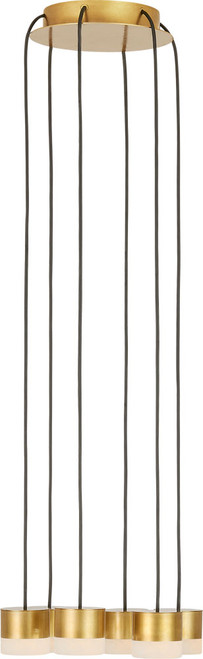 Visual Comfort Modern SLCH52130HAB Gable Contemporary Hand Rubbed Antique Brass LED Multi Hanging Lamp