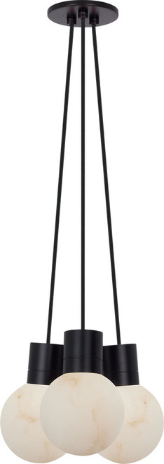 Visual Comfort Modern SLCH54230BB Mina Modern Black LED Multi Hanging Light Fixture