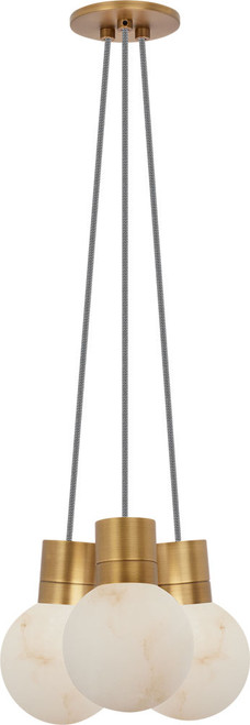 Visual Comfort Modern SLCH54222IHAB Mina Modern Hand Rubbed Antique Brass LED Multi Drop Ceiling Lighting