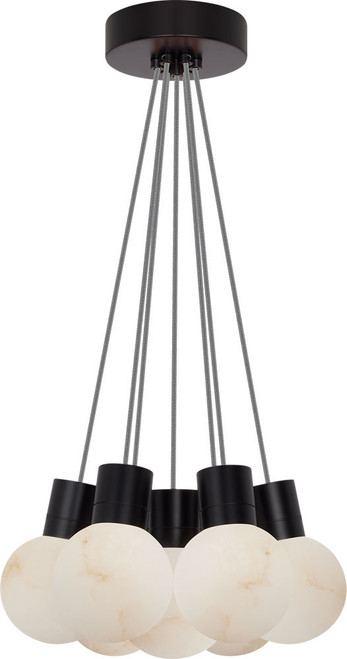Visual Comfort Modern SLCH54322IB Mina Contemporary Black LED Multi Drop Ceiling Light Fixture