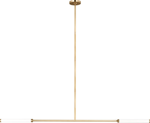 Visual Comfort Modern SLLS74727HABCG Poza Contemporary Hand-Rubbed Antique Brass LED Kitchen Island Light