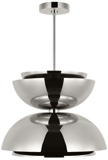 Visual Comfort Modern SLPD32227N Shanti Modern Polished Nickel LED Lighting Pendant