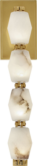 Visual Comfort Modern SLWS54630ALBHAB Collier Contemporary Hand Rubbed Antique Brass LED 15" Wall Sconce