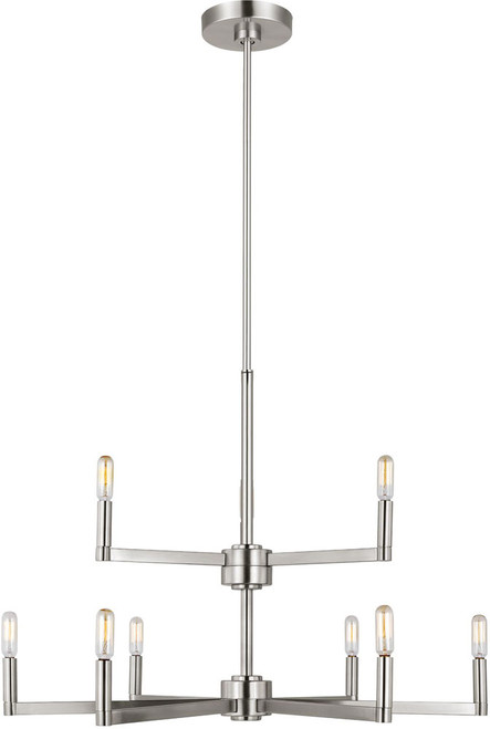 Visual Comfort Studio 3164209EN-962 Fullton Modern Brushed Nickel LED Chandelier Lamp