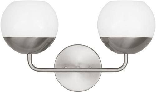 Visual Comfort Studio 4468102EN3-962 Alvin Brushed Nickel LED 2-Light Bathroom Sconce Lighting