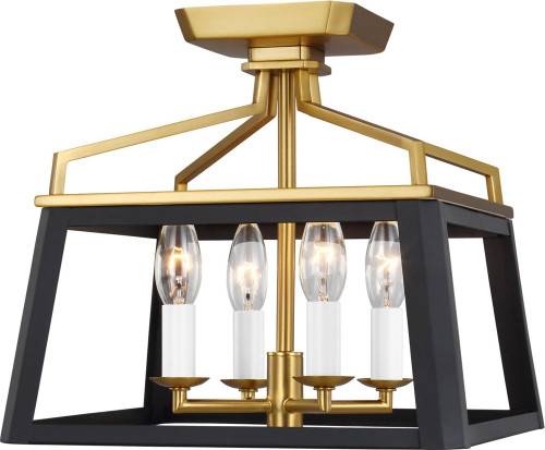 Visual Comfort Studio CF1084MBKBBS Carlow Midnight Black Flush Mount Lighting