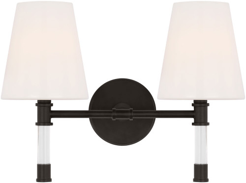 Visual Comfort Studio CV1052AI Hanover Aged Iron 2-Light Bath Lighting Sconce