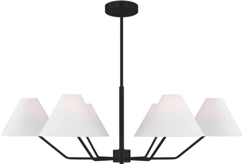 Visual Comfort Studio DJC1016MBK Burke Midnight Black 38" Chandelier Lamp