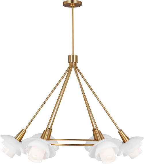 Visual Comfort Studio EC1226BBS Rossie Modern Burnished Brass Chandelier Light